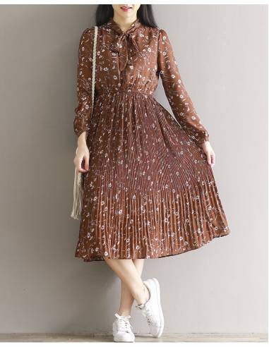 Robe japonaise marron style mori