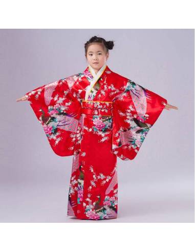 Kimono Japonais Enfant Rouge